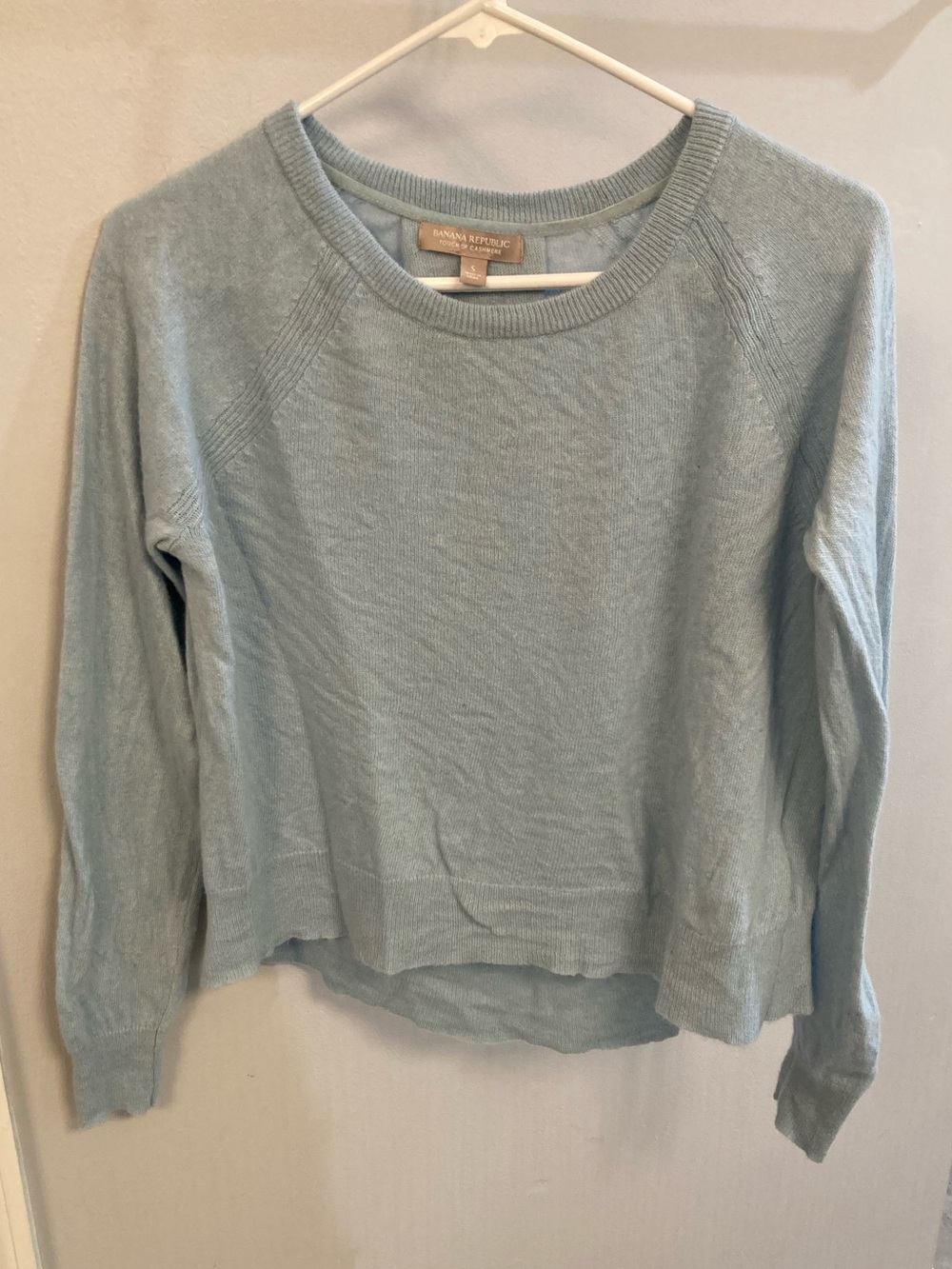 Banana Republic Touch of Cashmere Light Blue Sweater wool blend size small